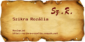 Szikra Rozália névjegykártya