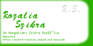 rozalia szikra business card